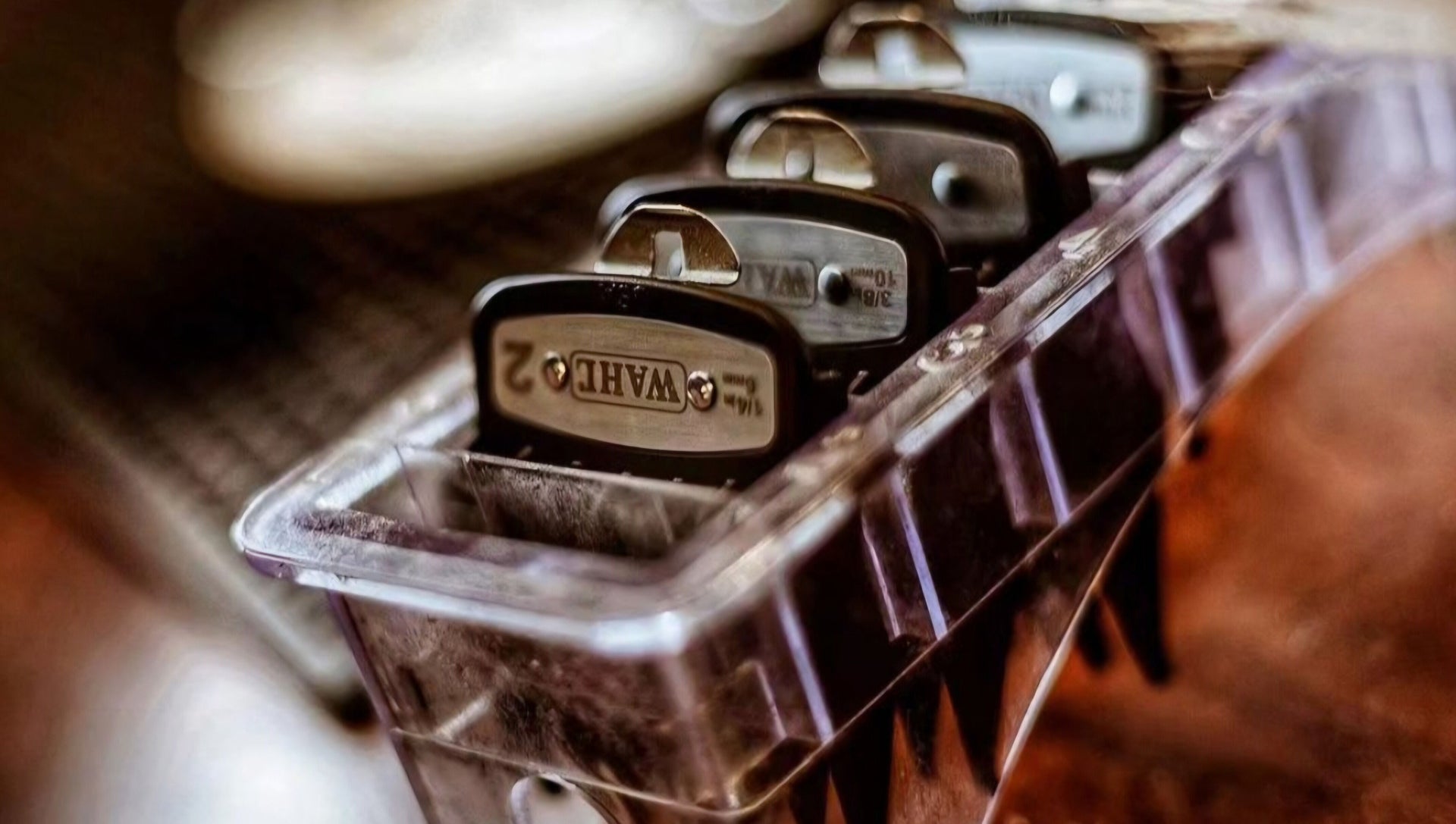 Precision clipper guards ready for a haircut